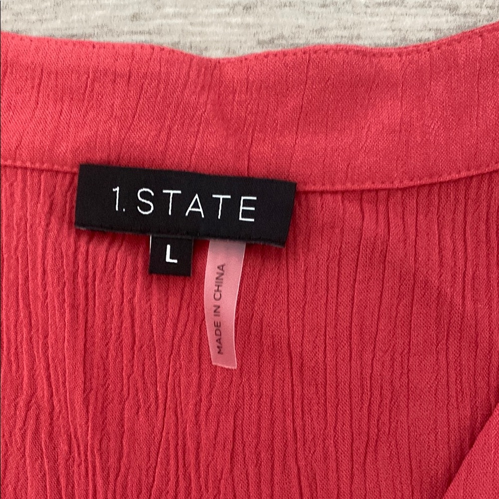 Red Ruffled V-Neck Dress - Picture 5 of 9